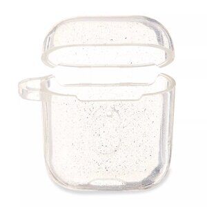 Onn Charging Case Cover for Apple AirPods (1st, 2nd generation) -Silver Glitter